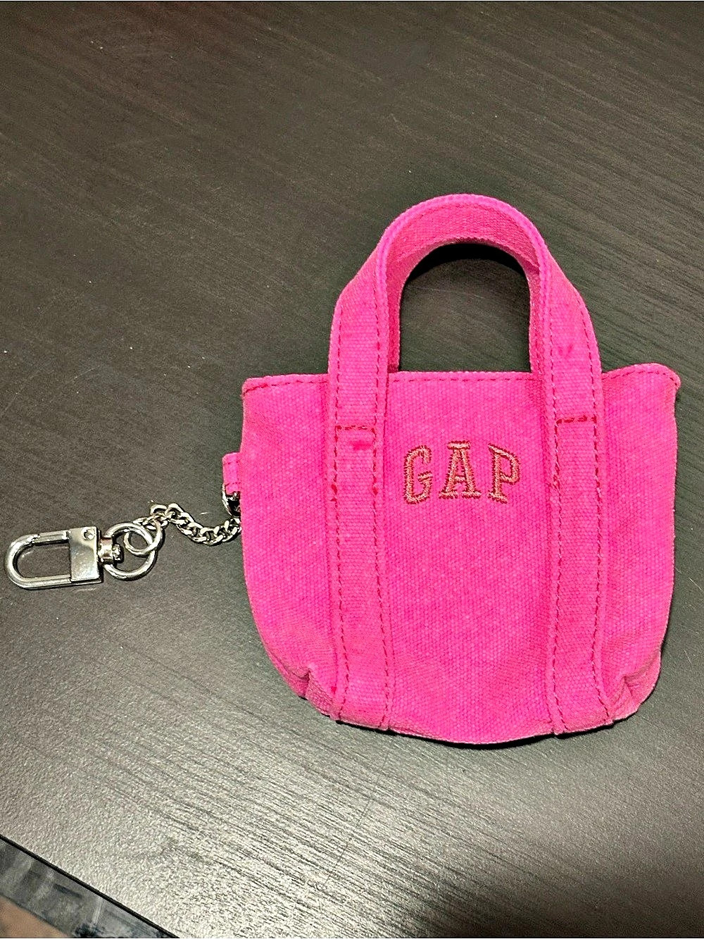 GAP Logo Tote Bag Charm Mini Tote in Pink